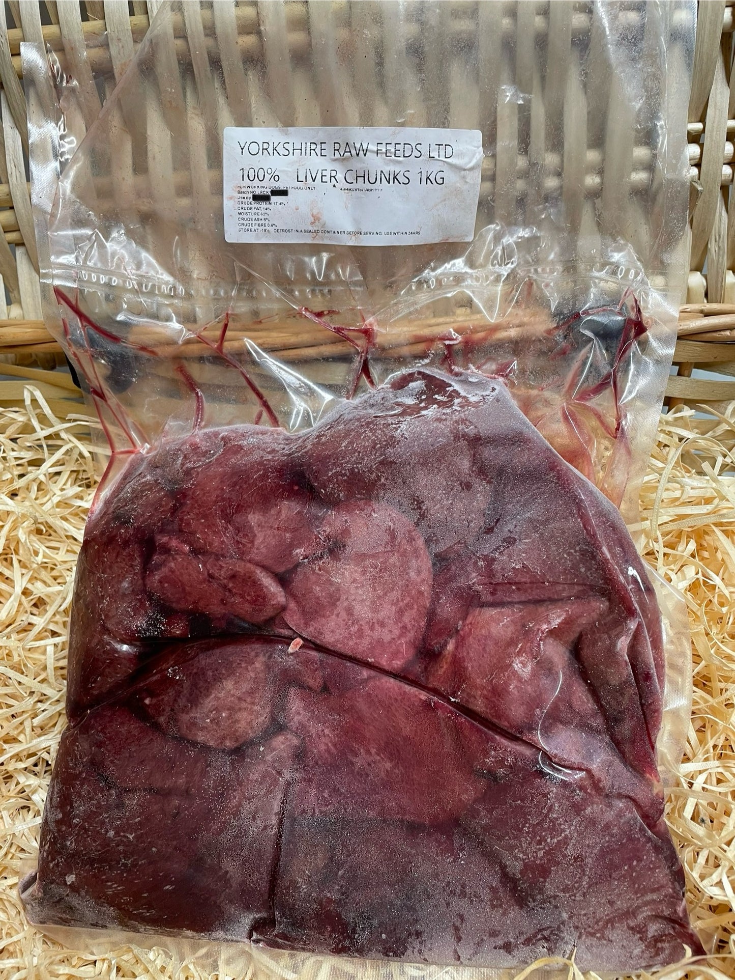 Offal - Beef Liver - Raw. Approximately 1kg