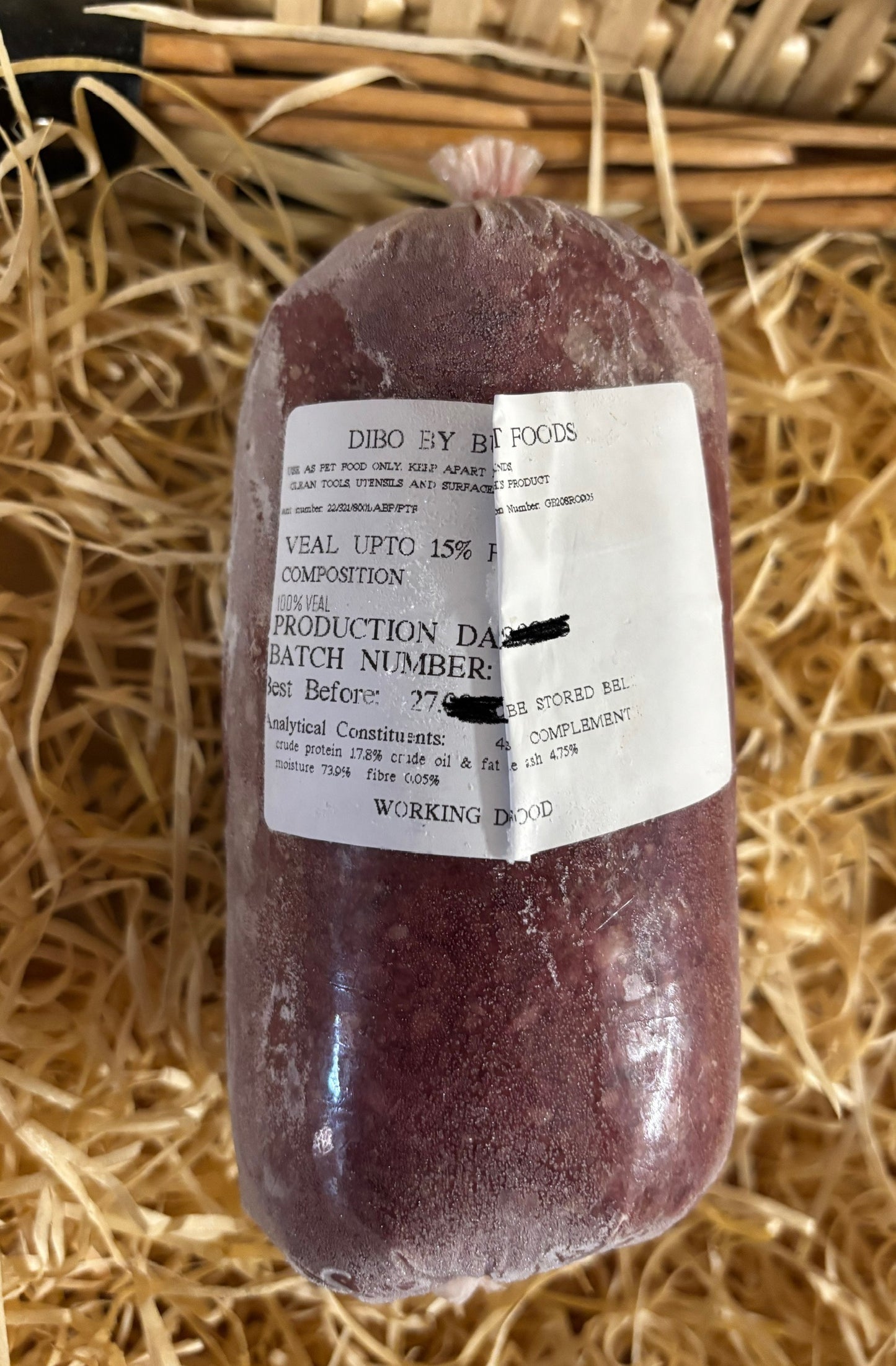 Dibo by Bulmer Veal Mince. Single Protein Complimentary Mince