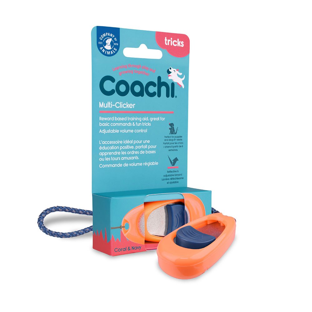 Coachi Multi-Clicker Coral - Navy Button