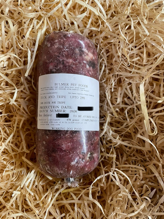 Bulmer Duck and Beef Tripe Mince.  Complimentary Mince