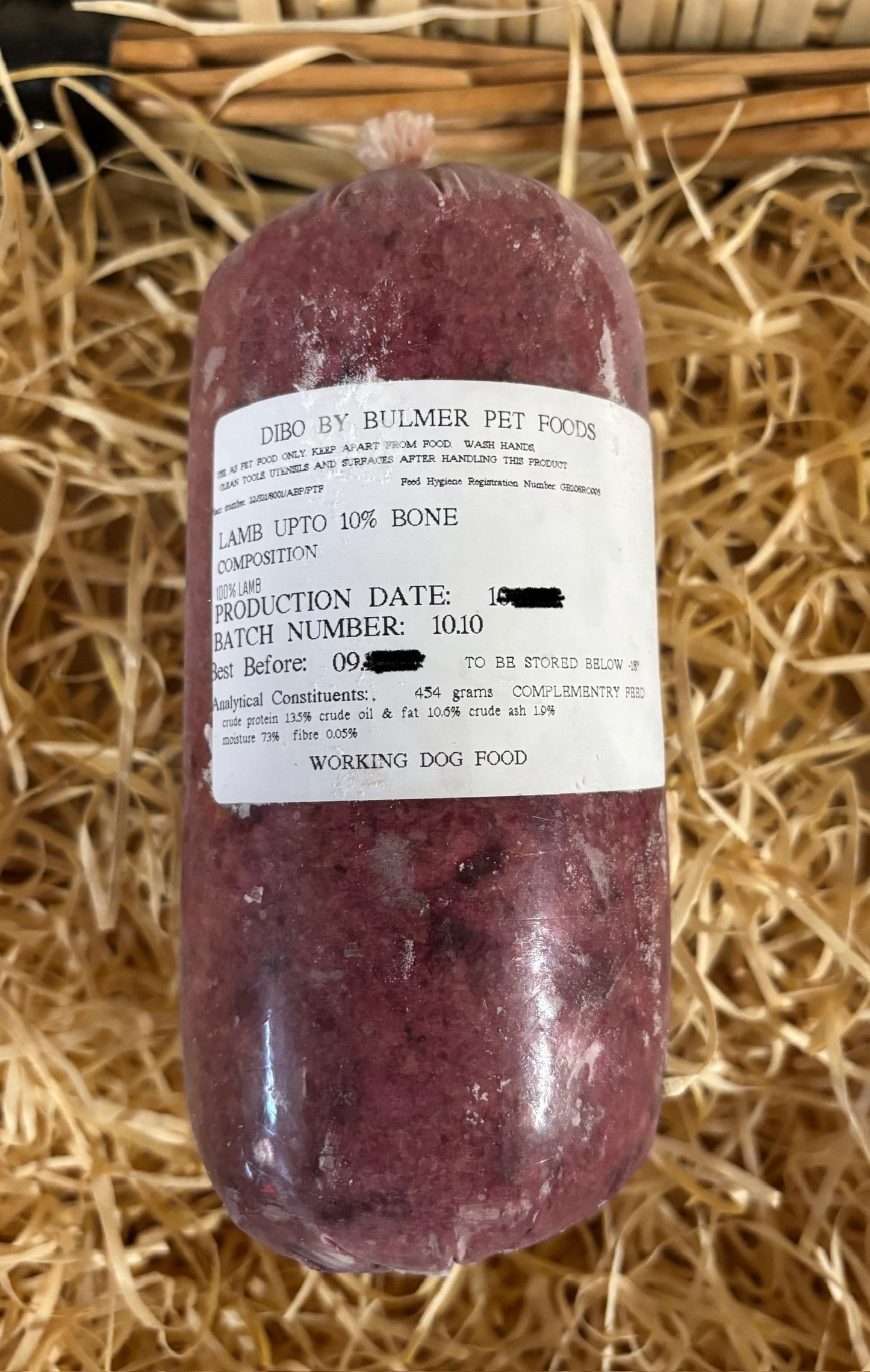 Dibo by Bulmer Lamb Mince. Single Protein Complimentary Mince