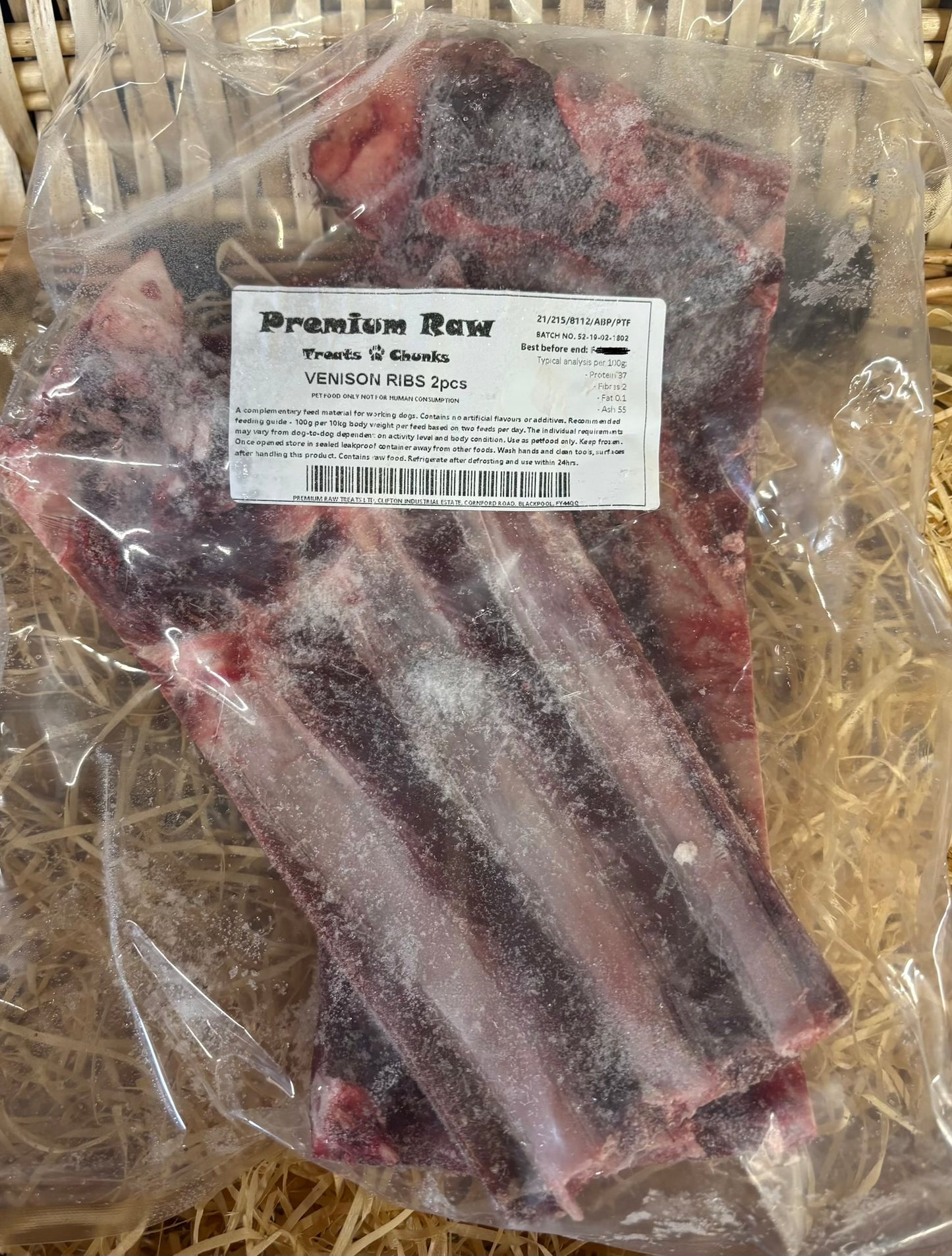 Venison Ribs. Raw