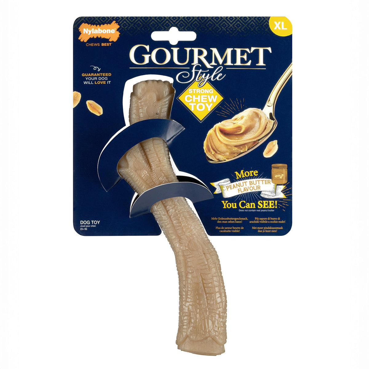Nylabone Gourmet Style, Peanut Butter Flavoured, Strong Chew Toy