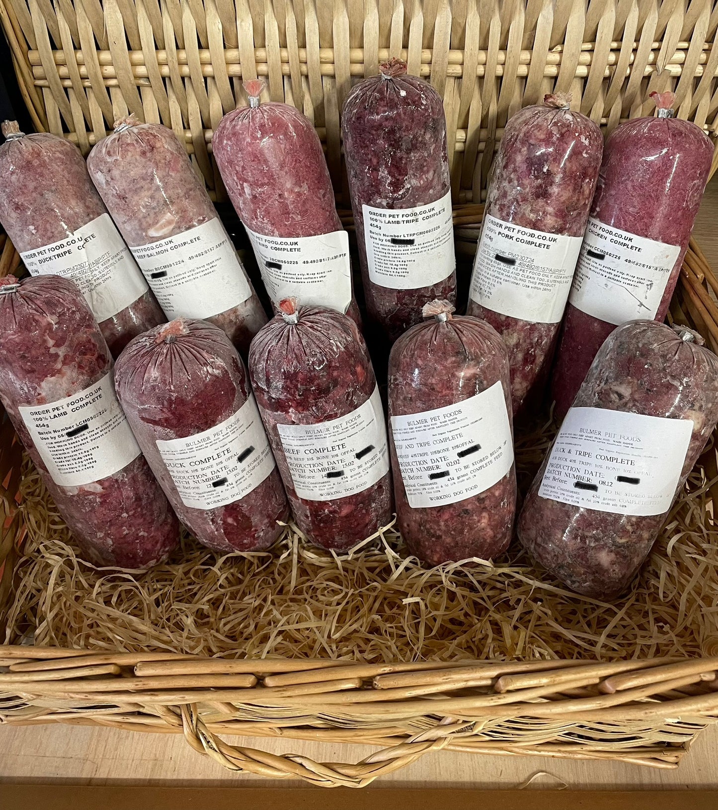 A Mixed Pack of 80/10/10 Minces - Orderpetfood.co.uk (made by Yorkshire Raw) & Bulmer