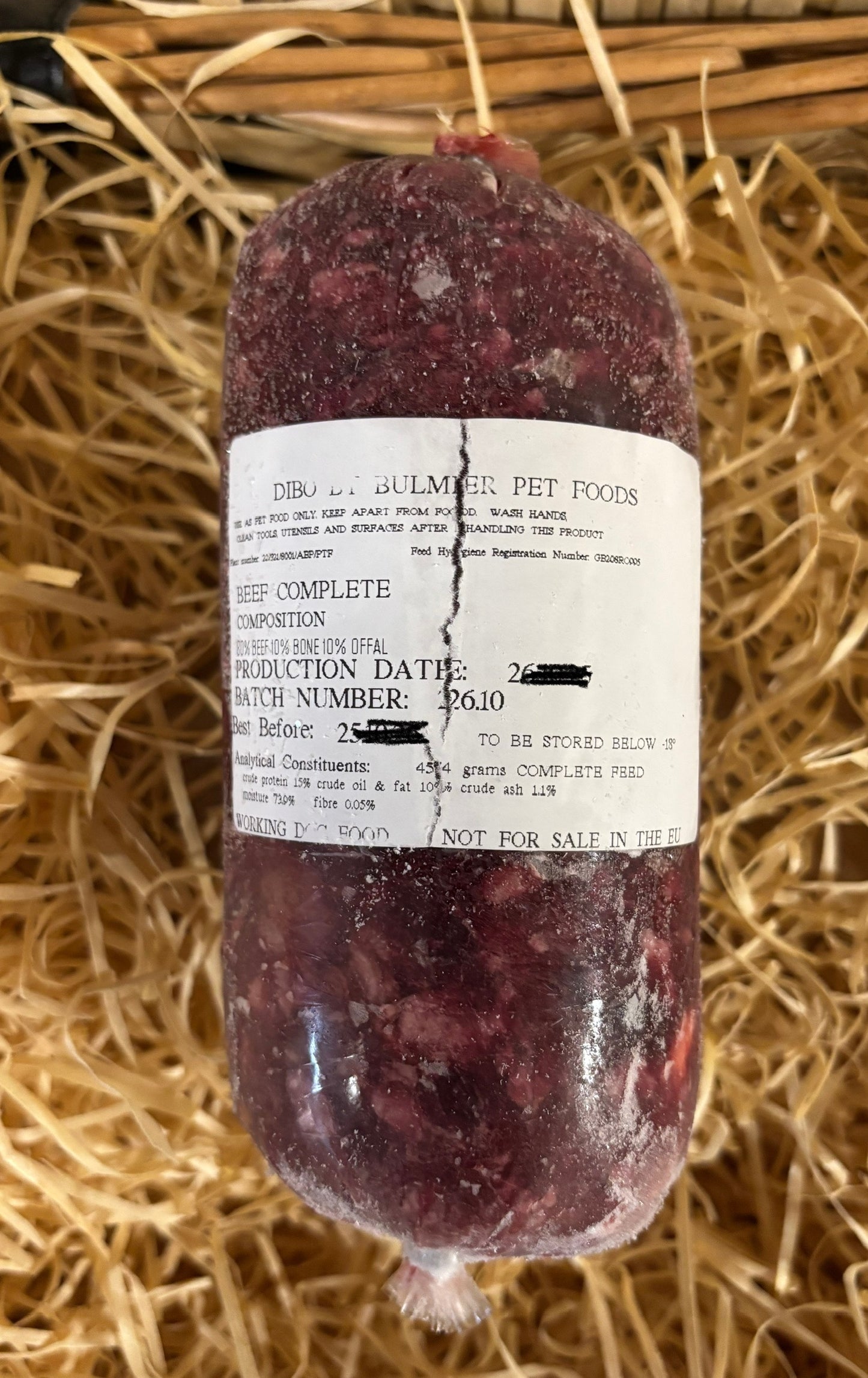 Dibo by Bulmer Beef 80/10/10 Mince. Single Protein