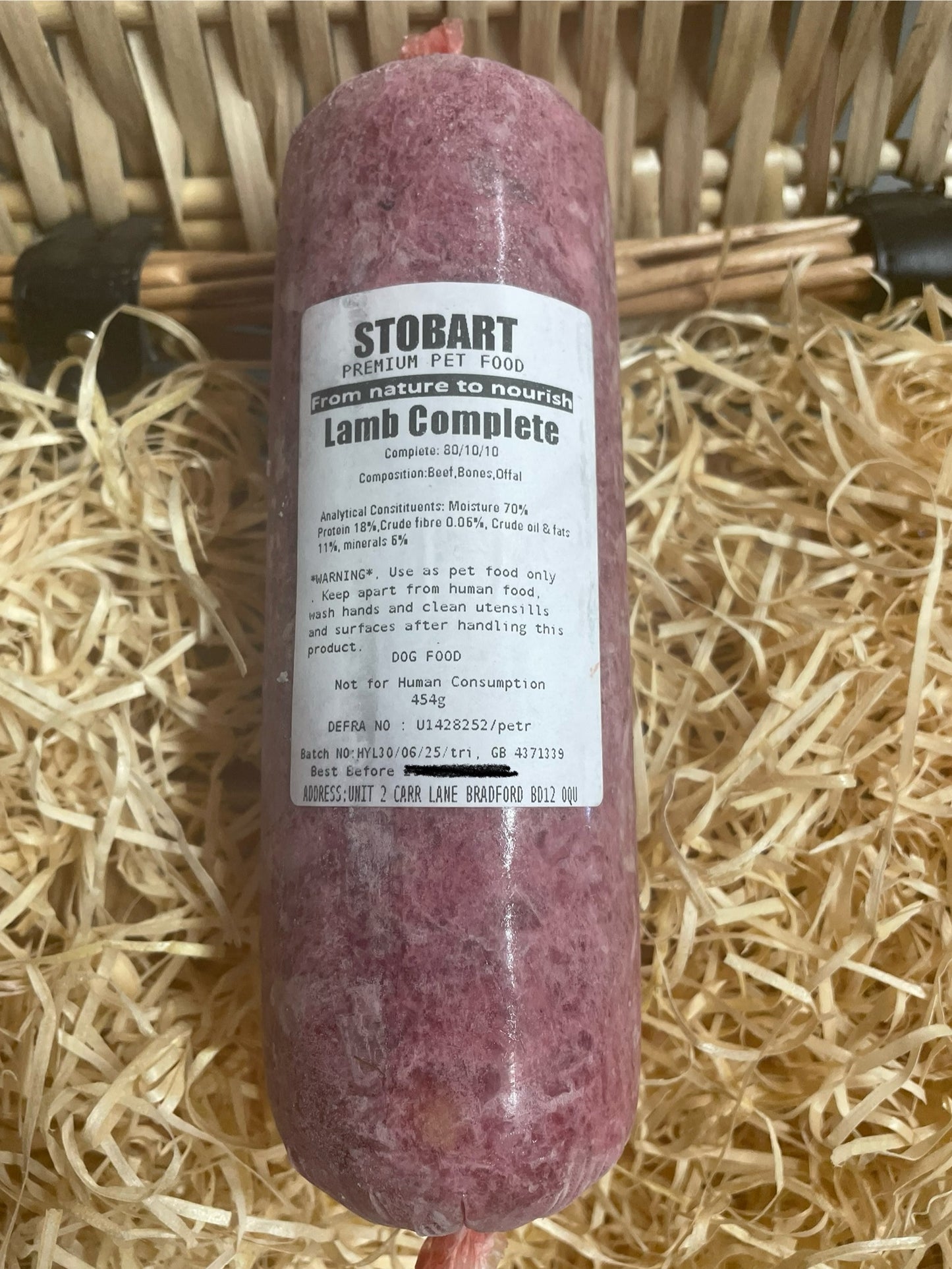 Stobart Premium Raw Food - Lamb 80/10/10