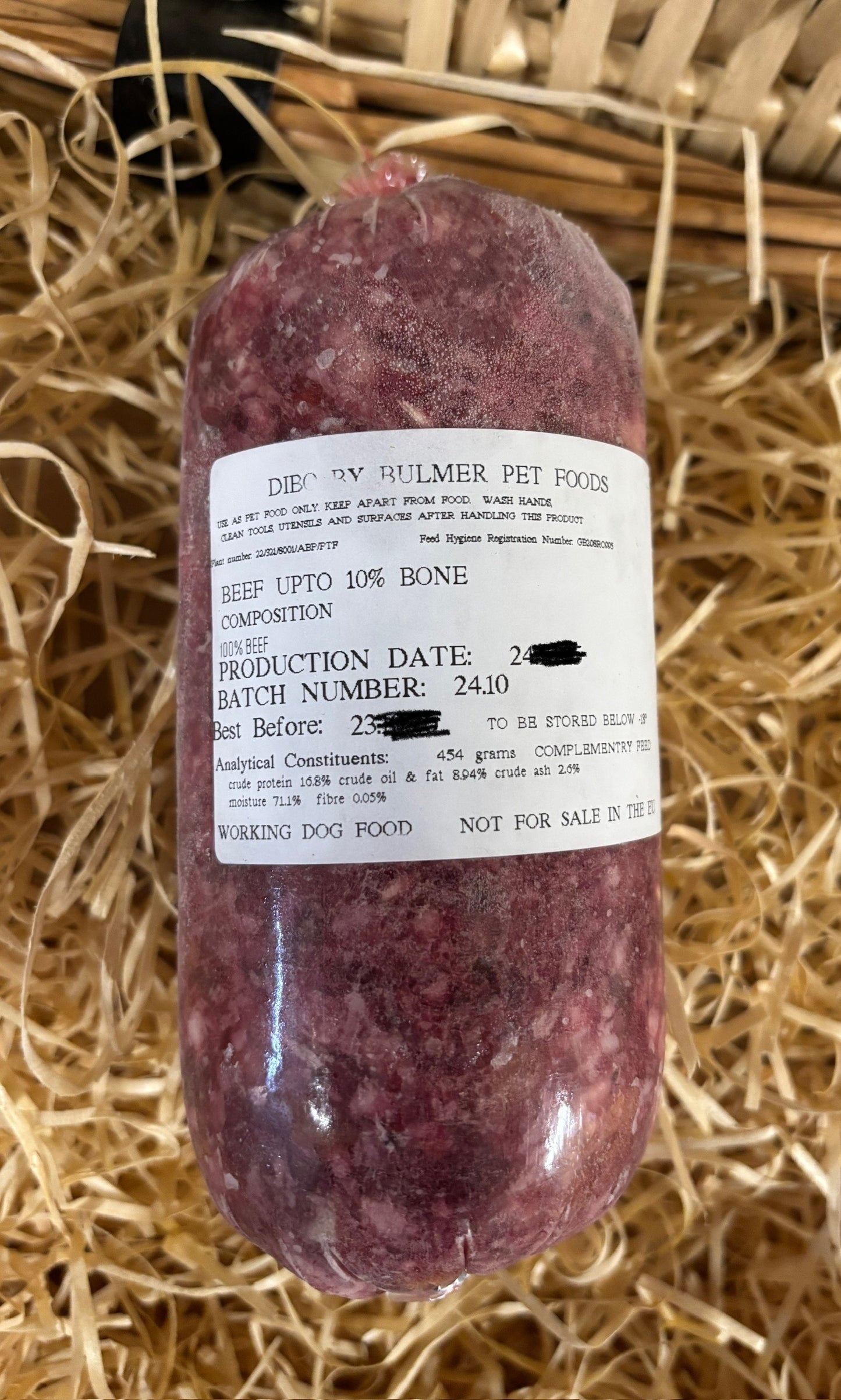 Dibo by Bulmer Best Beef Mince. Single Protein Complimentary Mince