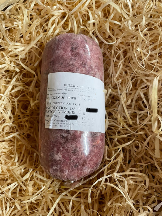 Bulmer Chicken & Beef Tripe Mince.  Complimentary Mince