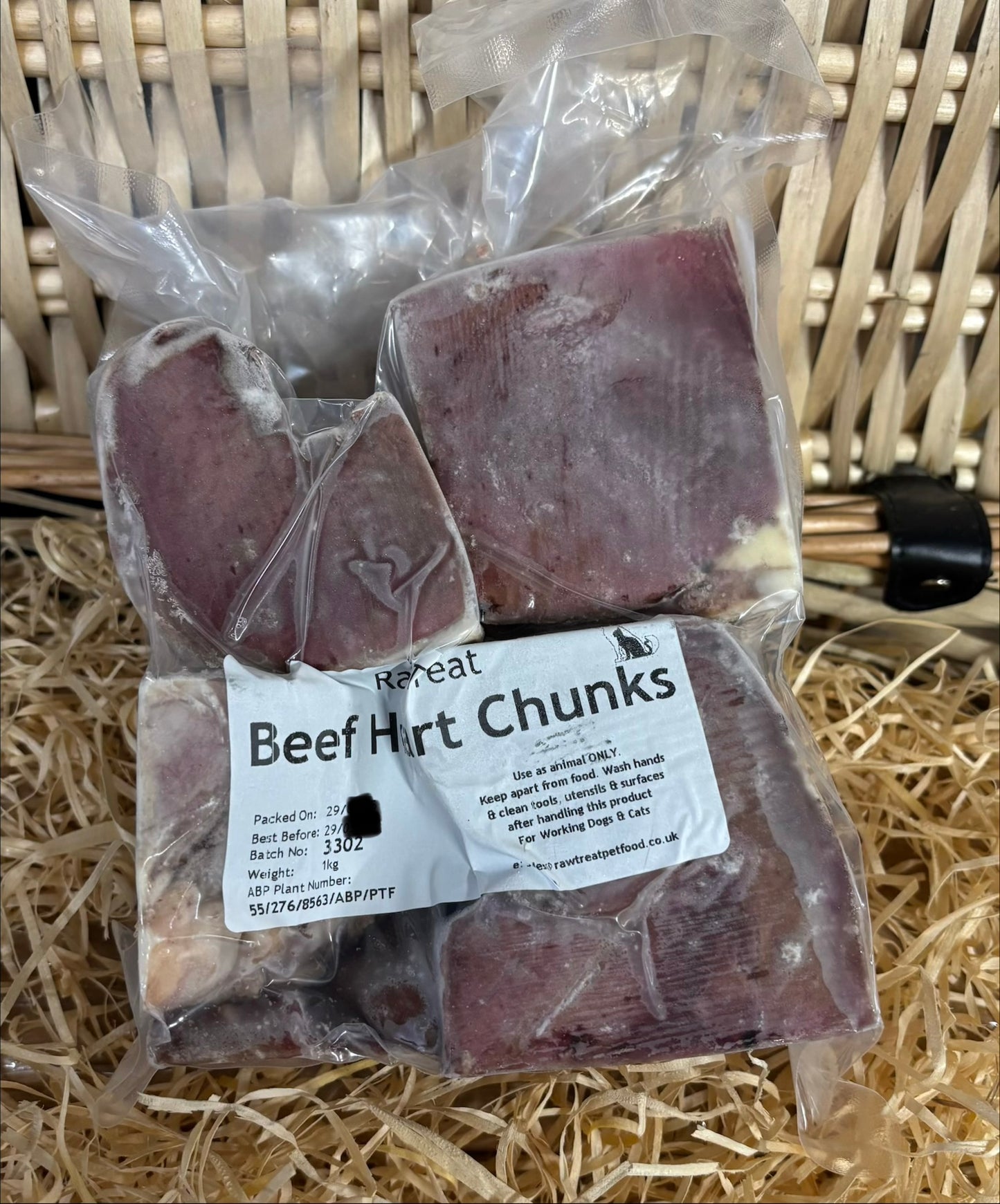 Heart Chunks - Beef. Approx 1kg.
