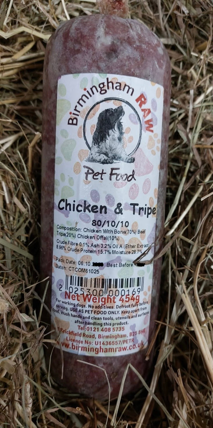 Chicken and Beef Tripe 80/10/10 Mince. Birmingham Raw.