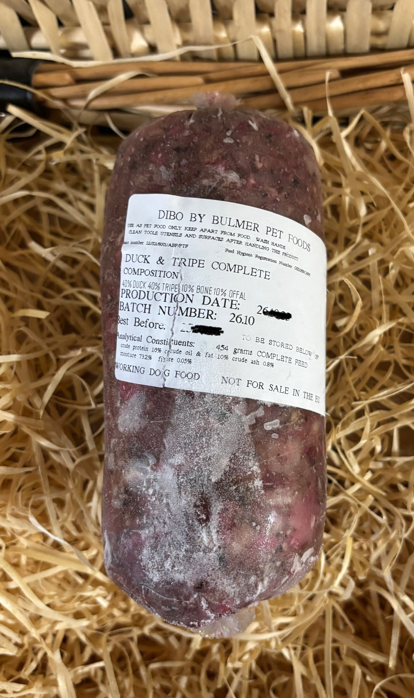 Dibo by Bulmer Duck & Beef Tripe 80/10/10 Mince.