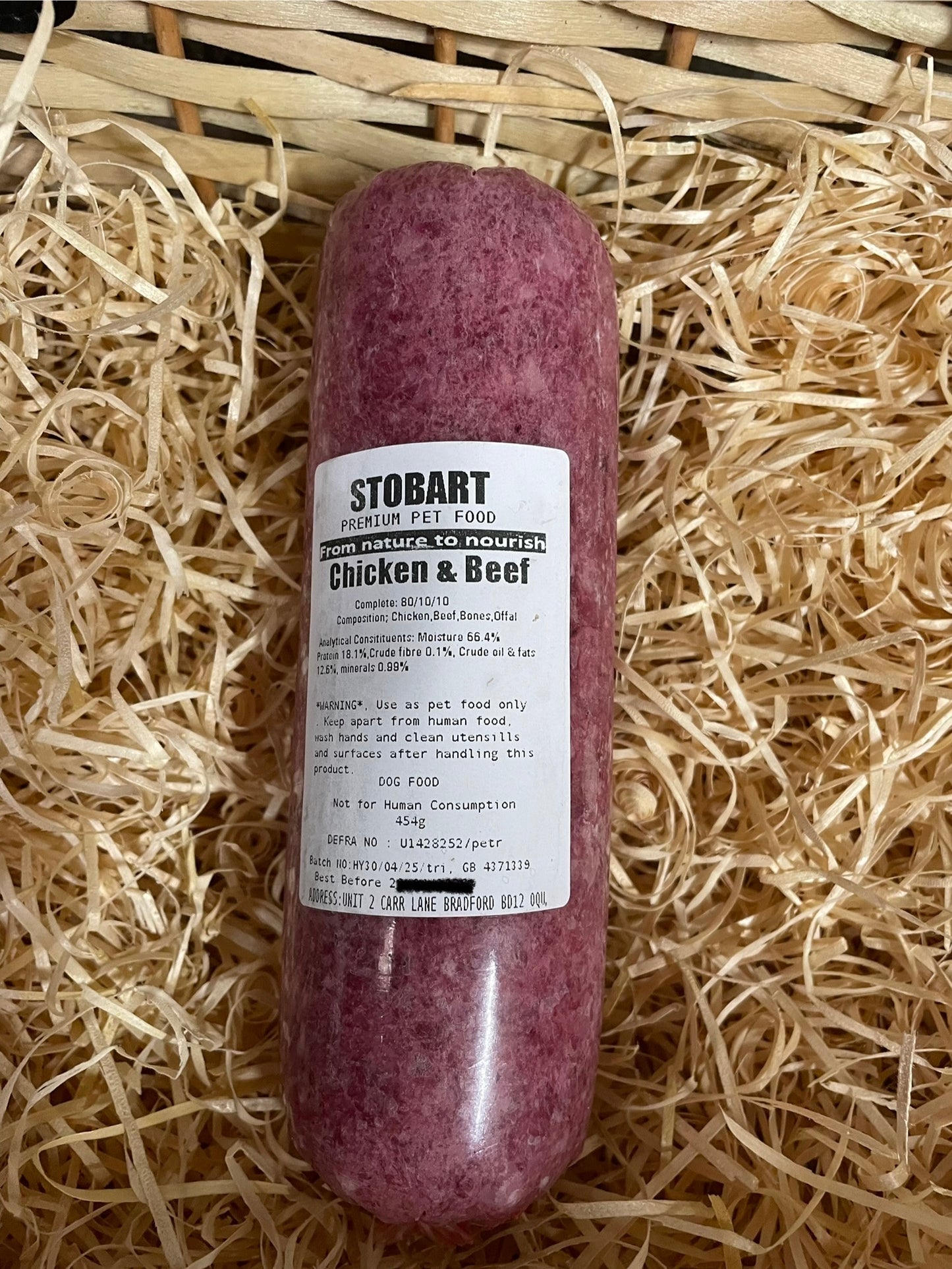 Stobart Premium Raw Food - Chicken & Beef 80/10/10