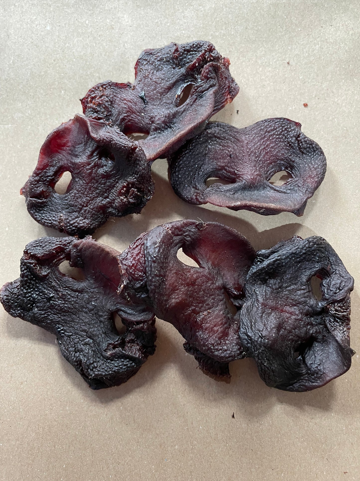 Pig Snouts - Dried. 100g approx (approx 9 snouts)