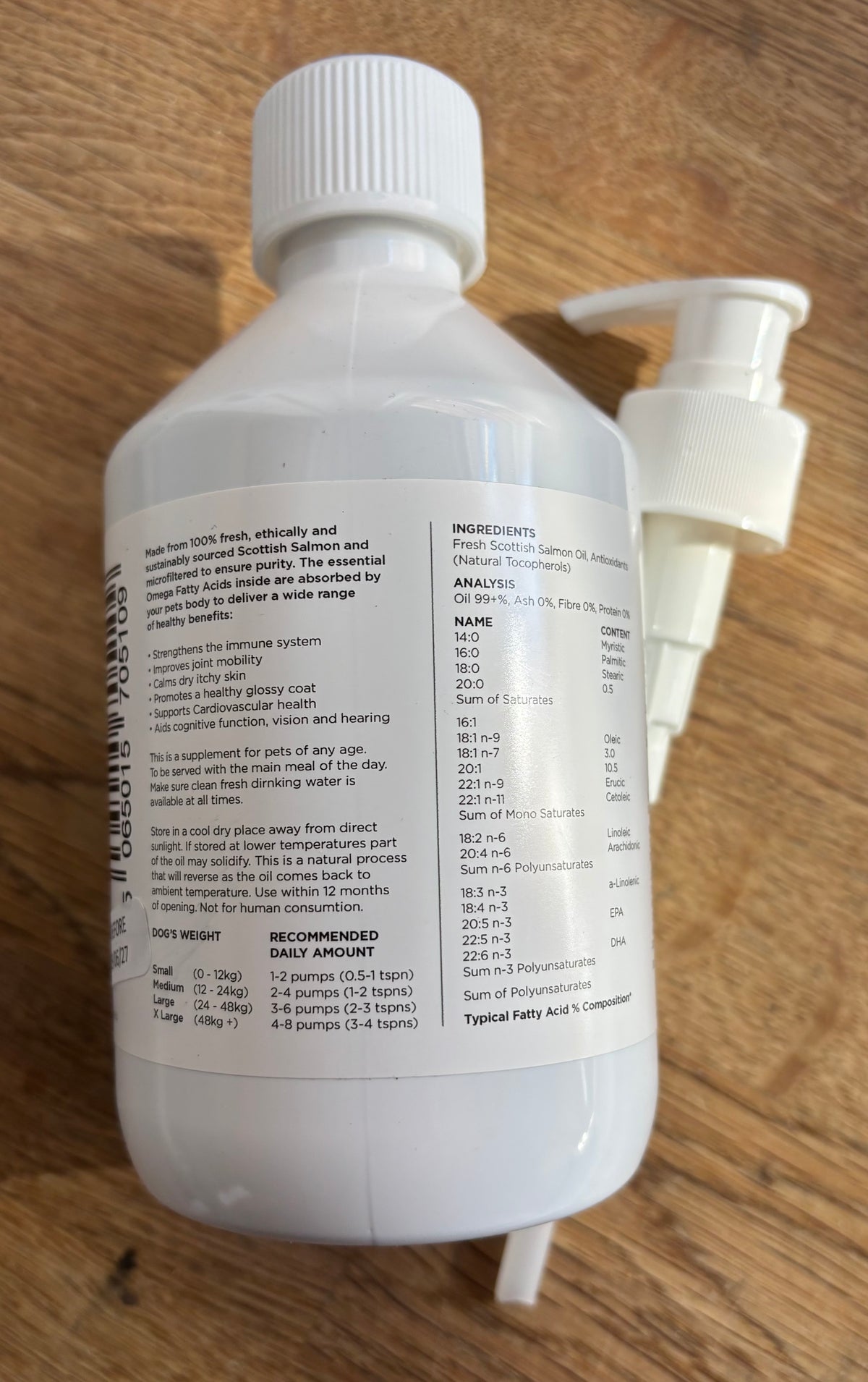 Salmon OIl - 500g - with handy pump