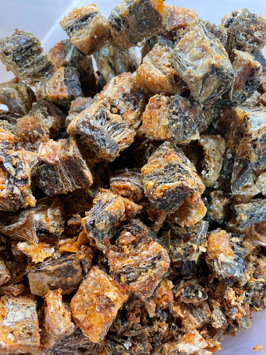 Fish - Salmon Cubes.  Dried