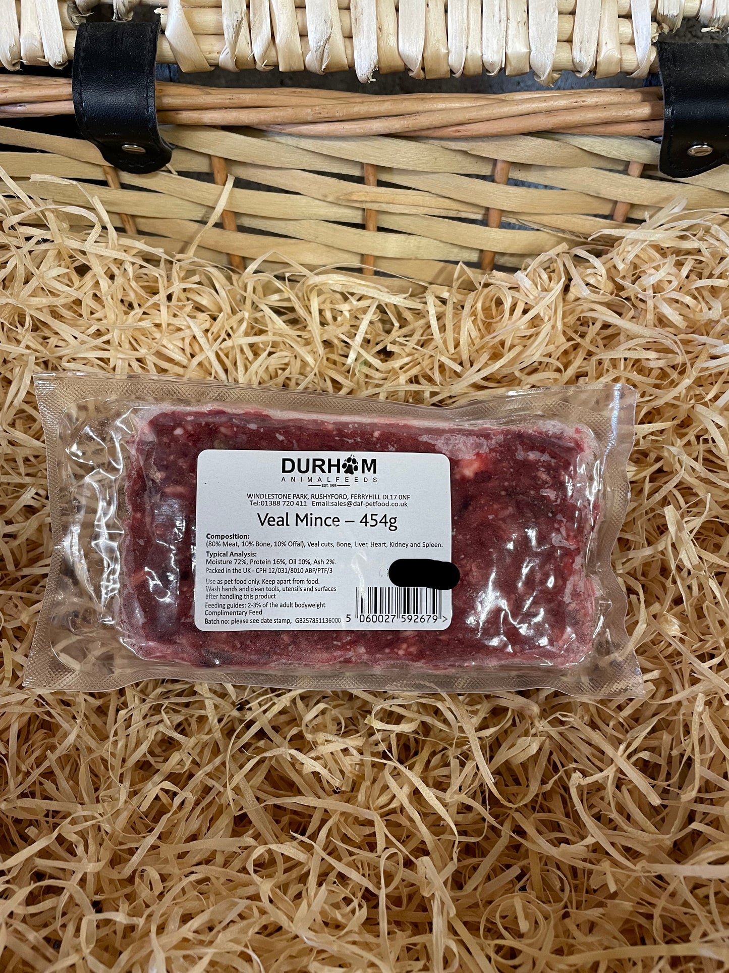 DAF Veal 80/10/10 Mince. Single Protein