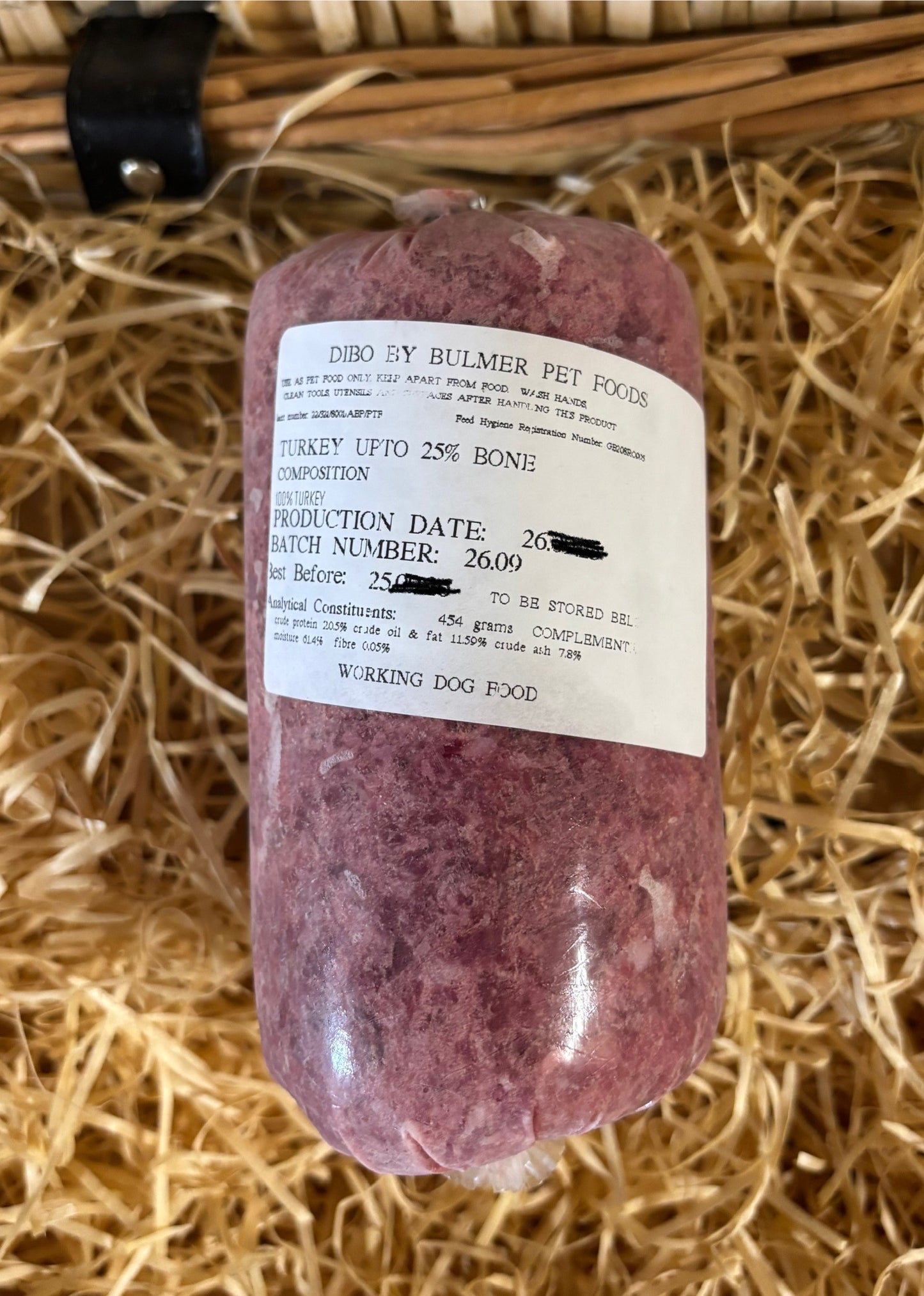 Dibo by Bulmer Turkey Mince. Single Protein Complimentary Mince