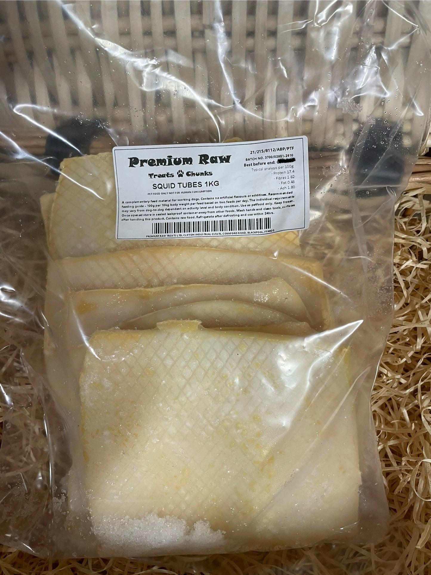Squid Tubes - approx 1kg