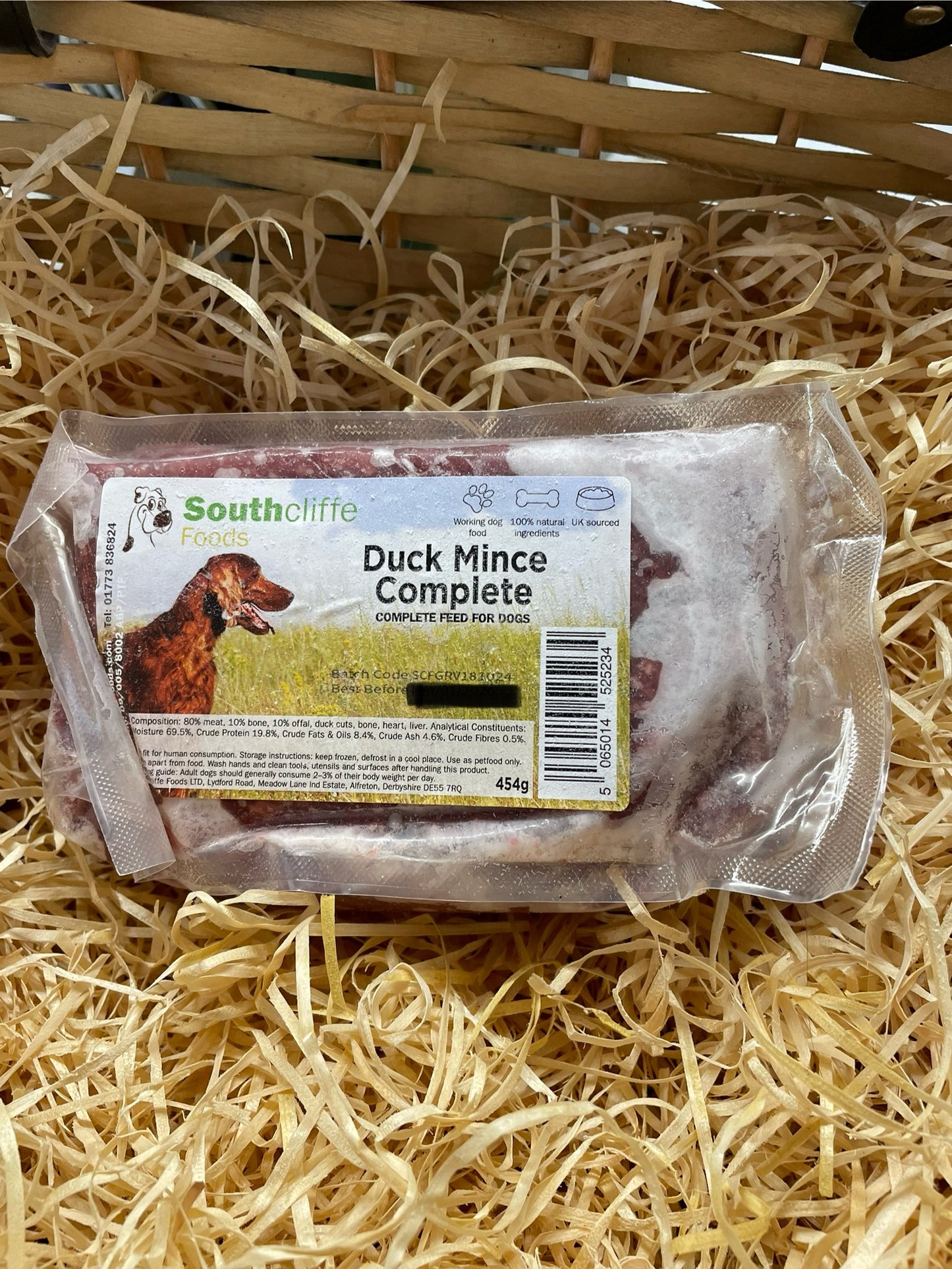 Southcliffe 80/10/10 Duck Mince. Single Protein. 80/10/10 Balanced, Raw Dog Food