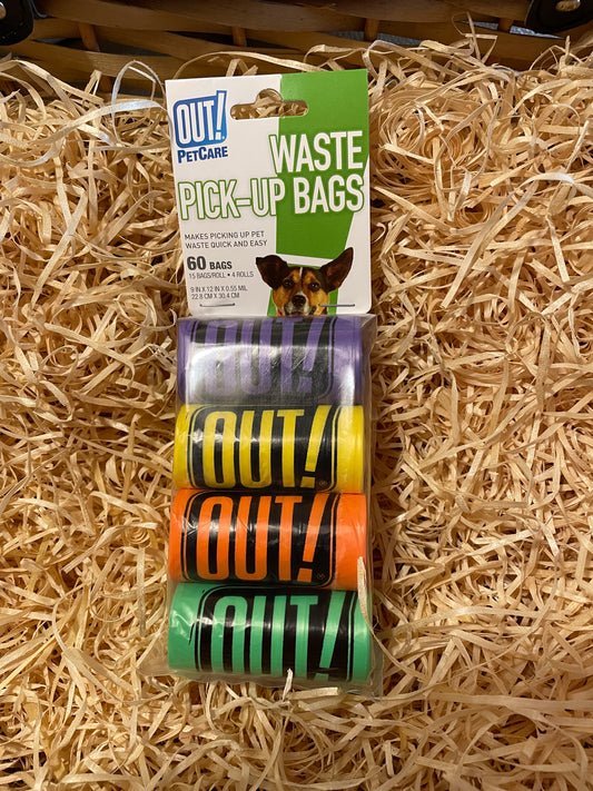 OUT! Pet Care Rainbow Waste Pick Up Bags