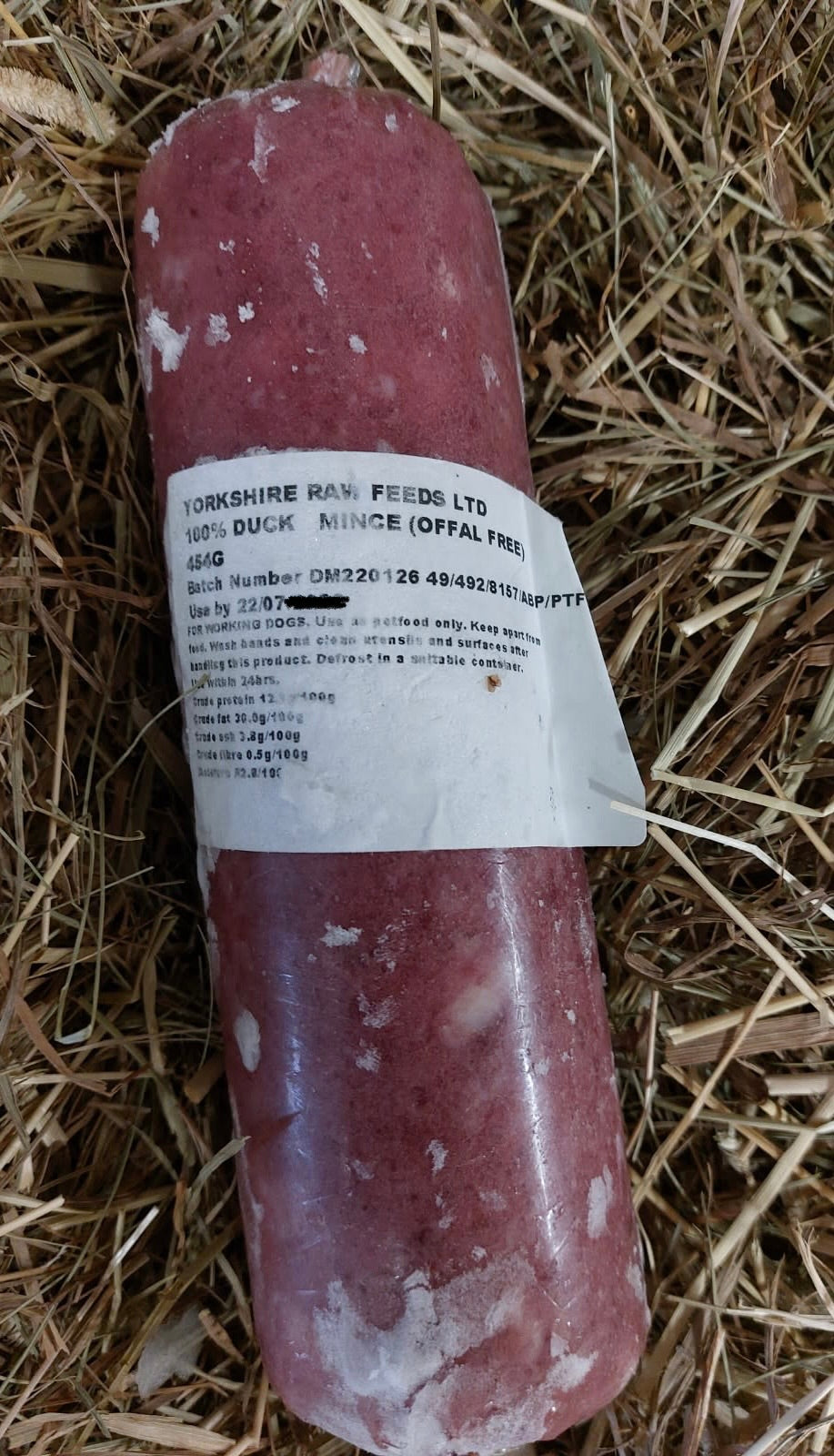 Duck Mince. Yorkshire Raw. Single Protein Complimentary Mince. Offal Free.