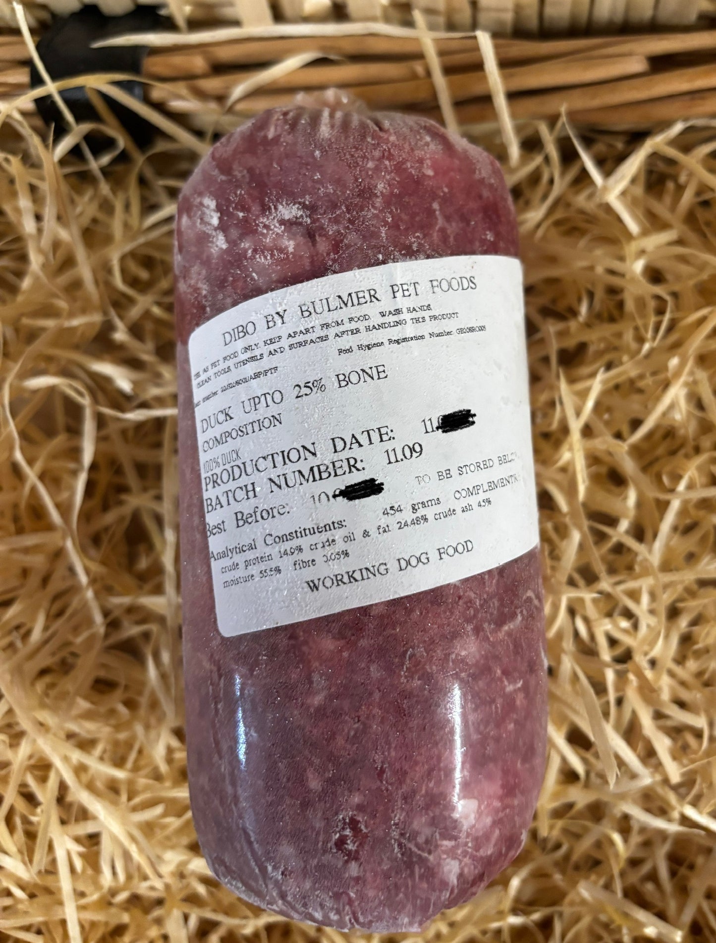 Dibo by Bulmer Duck Mince. Single Protein Complimentary Mince