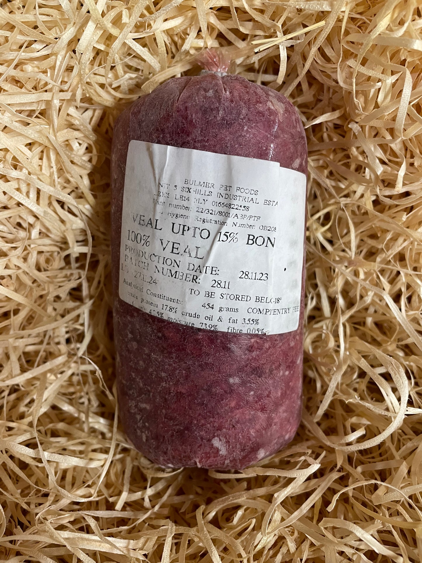 Bulmer Veal Mince. Single Protein Complimentary Mince