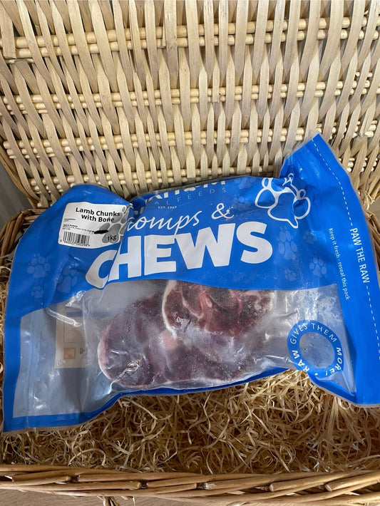 Lamb Chunks with Bone.  Approximately 1KG