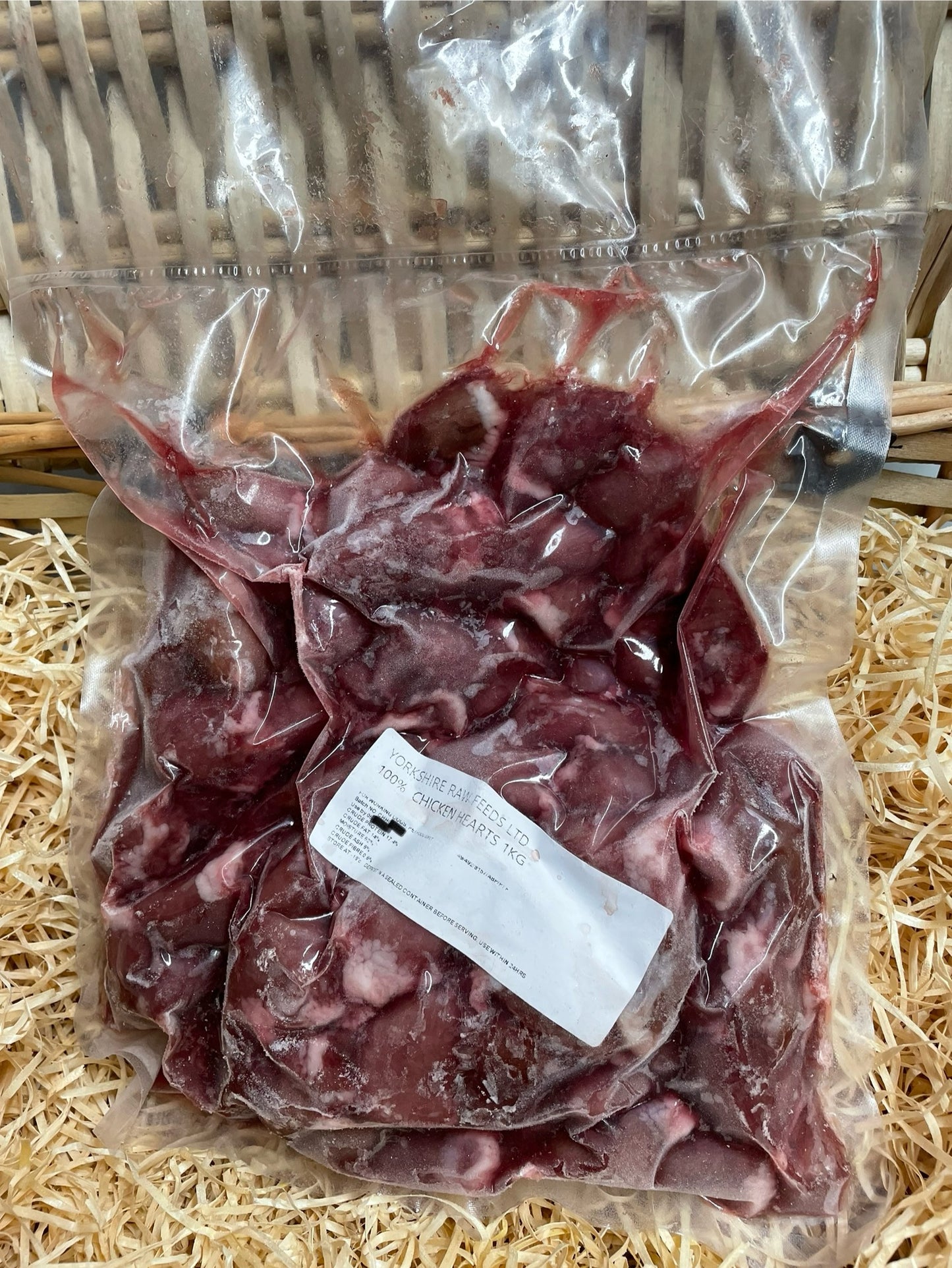 Chicken Hearts - Raw.  Approx 1kg