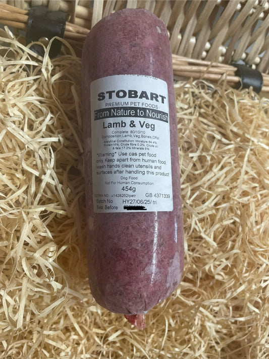 Stobart Premium Raw Food - Lamb and Vegetables 80/10/10