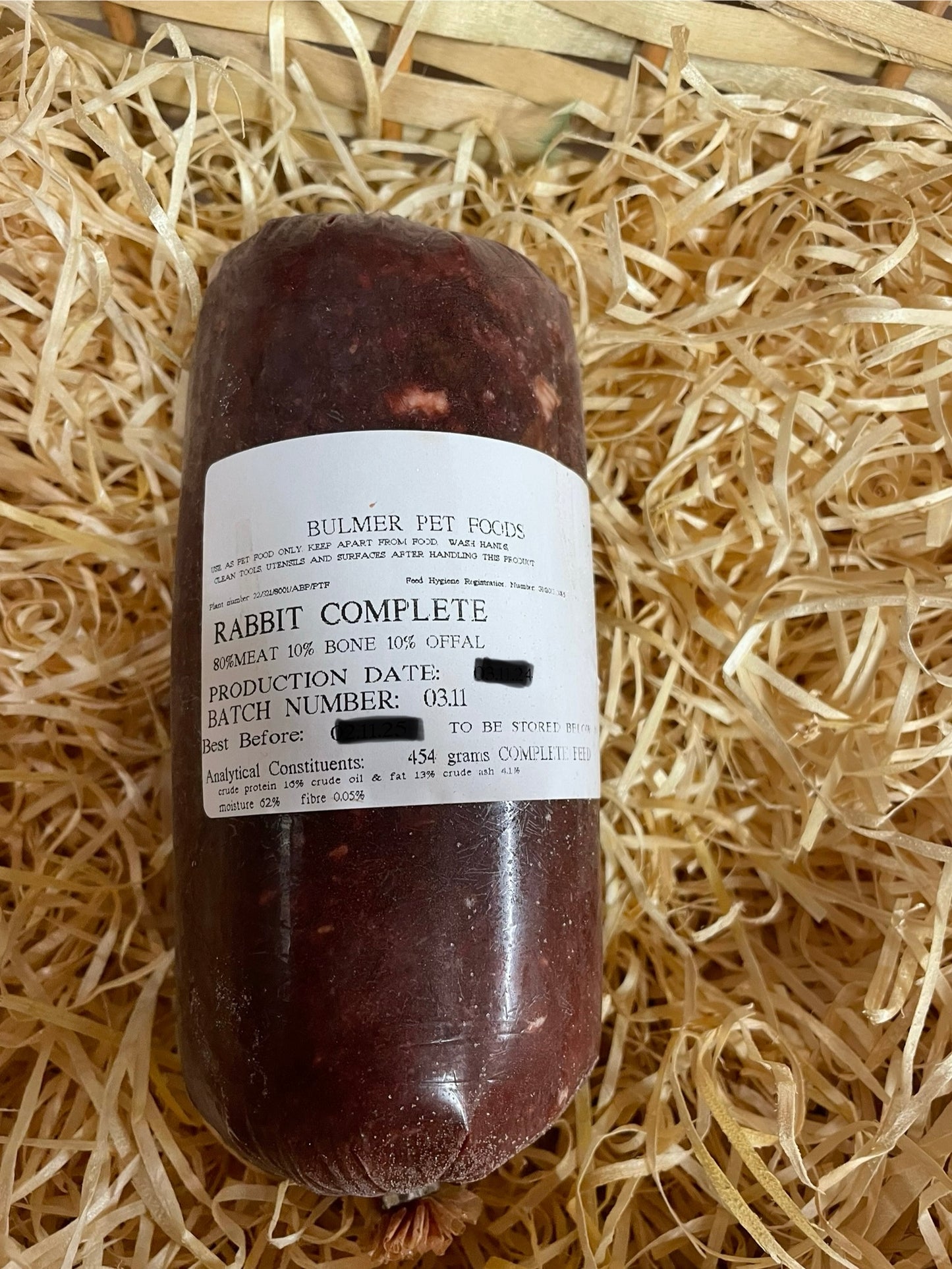 Bulmer Rabbit 80/10/10 Mince.