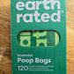 Earth Rated Poop Bags - 120 Pack.   Lavender scented or Unscented.