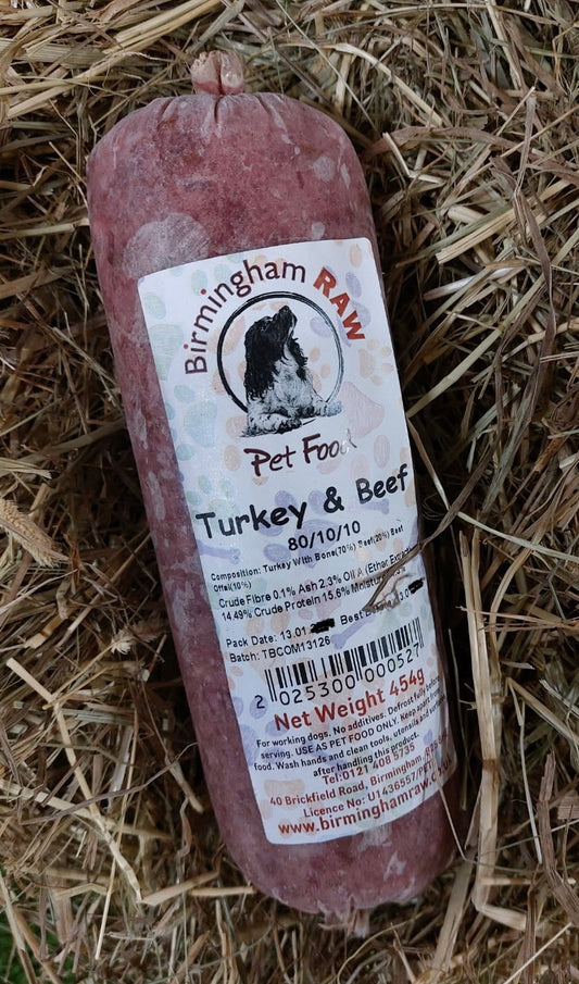Turkey & Beef 80/10/10 Mince.  Birmingham Raw.