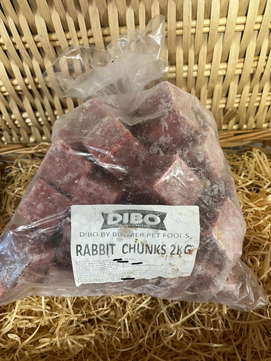 Rabbit Chunks - Raw.  Approximately 2KG