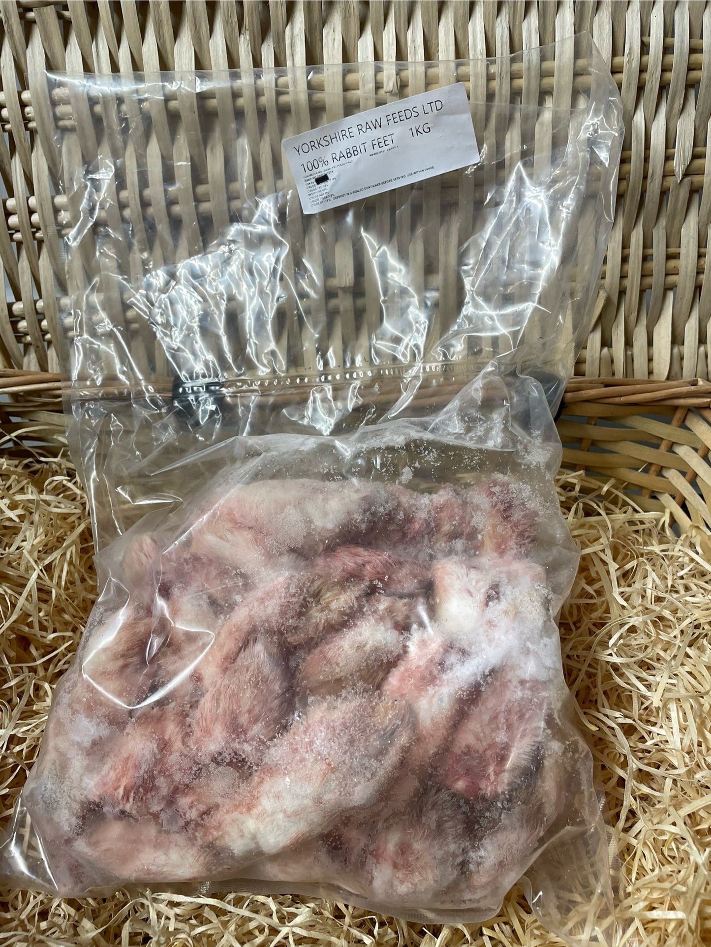 Rabbit Feet - Raw and Furry.  Approximately 1kg