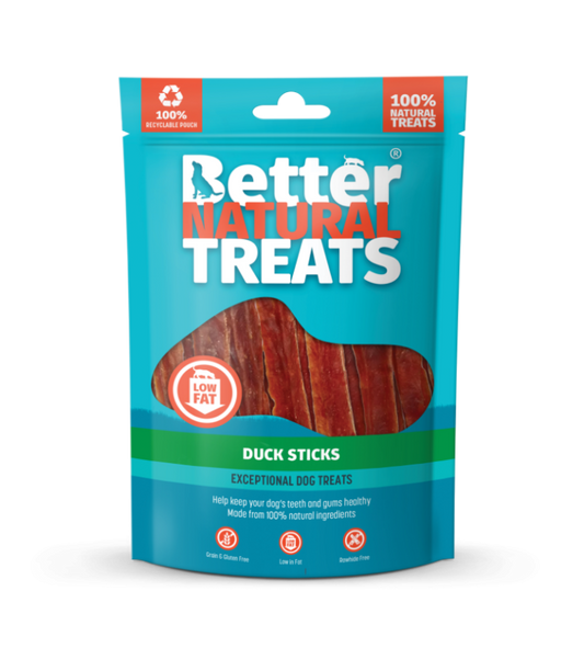Duck Sticks 90g.  Low Fat Range.