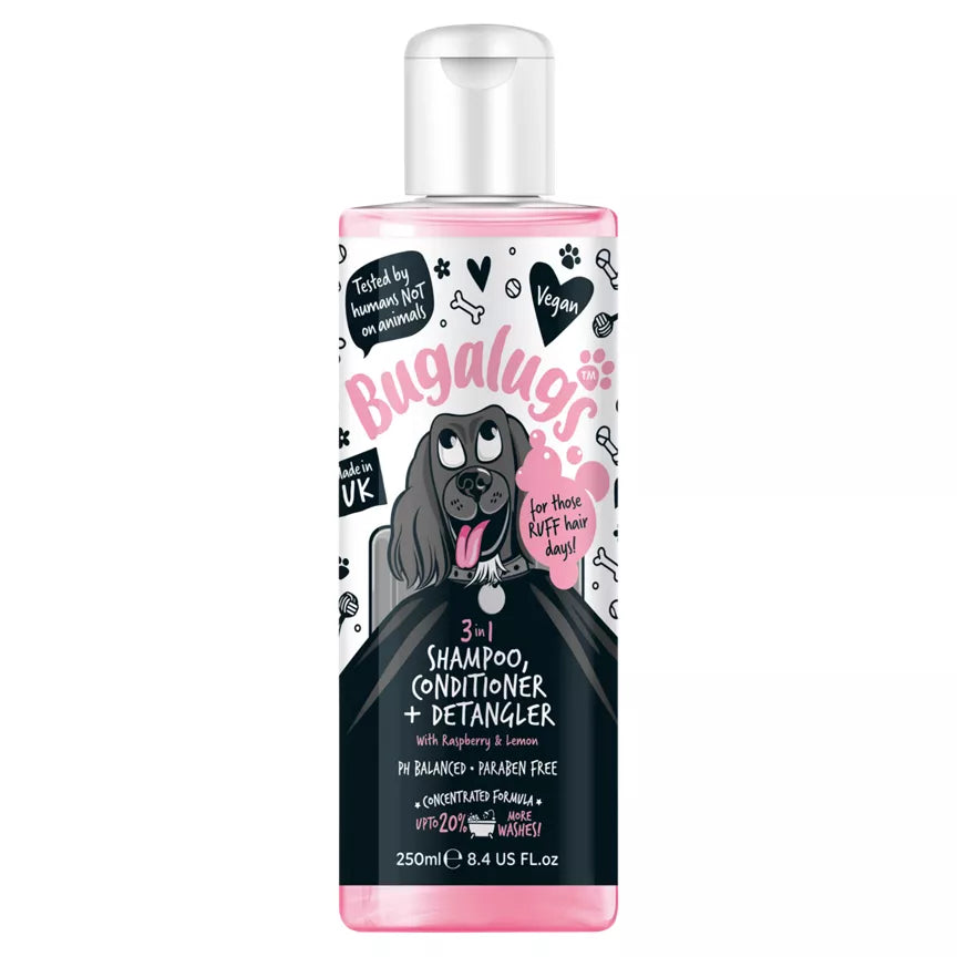 Bugalugs 3 in 1 Shampoo/Conditioner/Detangler.  250ml