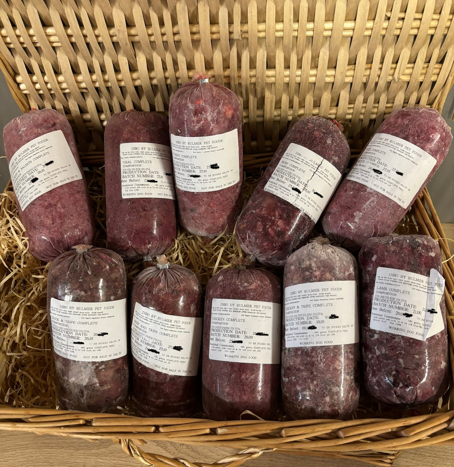 A mixed pack of Dibo by Bulmer 80/10/10 minces