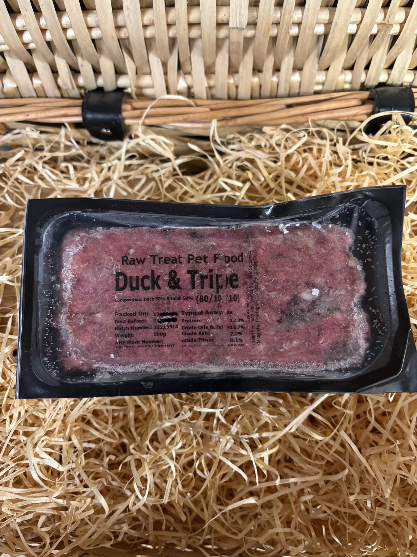 Raw Treat Duck and Lamb Tripe 80/10/10