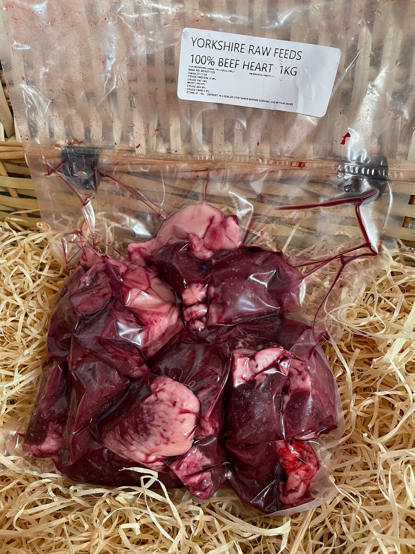 Beef Heart Chunks - Raw.