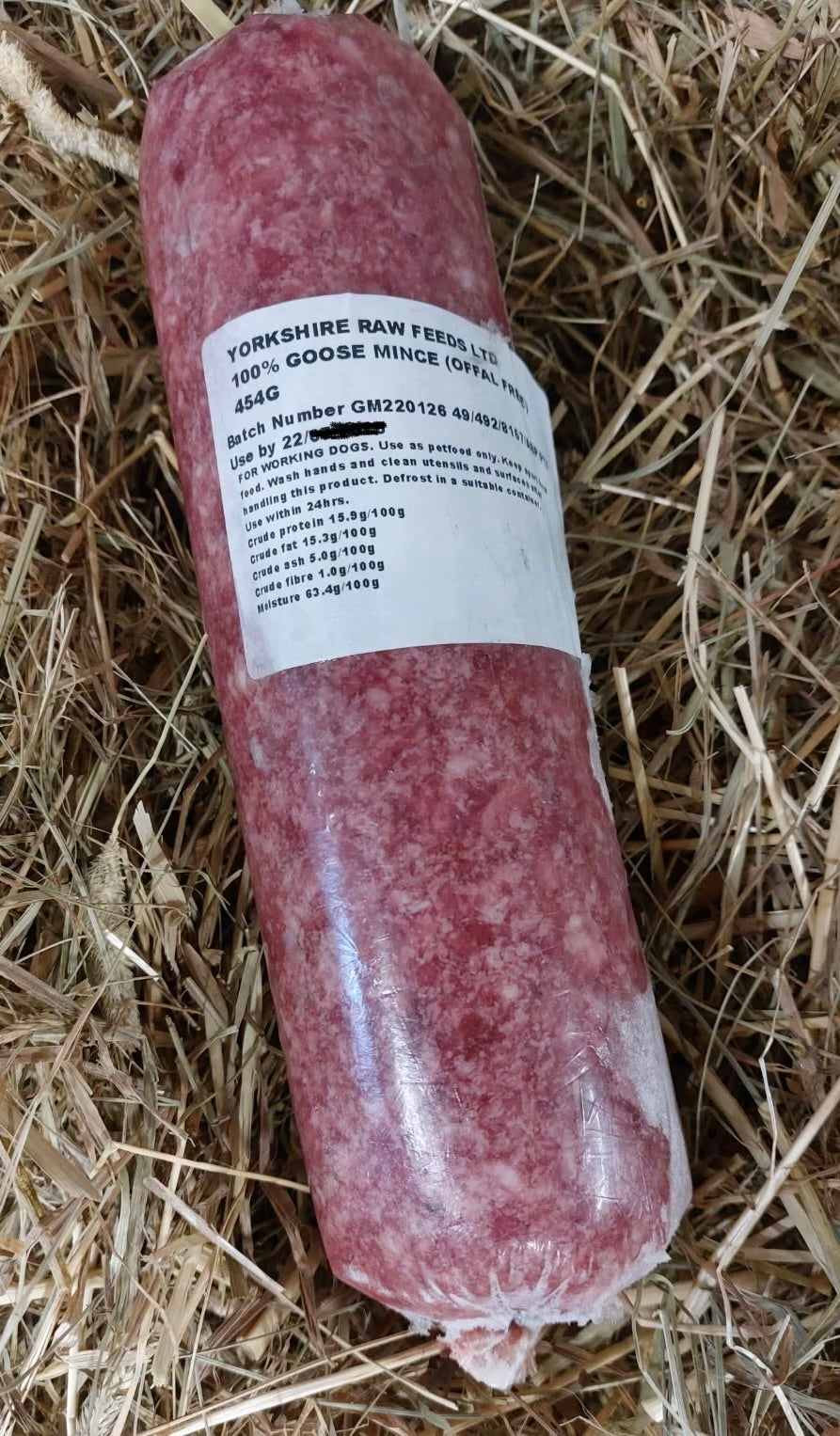 Goose Mince.  Yorkshire Raw.  Complimentary Mince.  Single Protein.  Offal Free.
