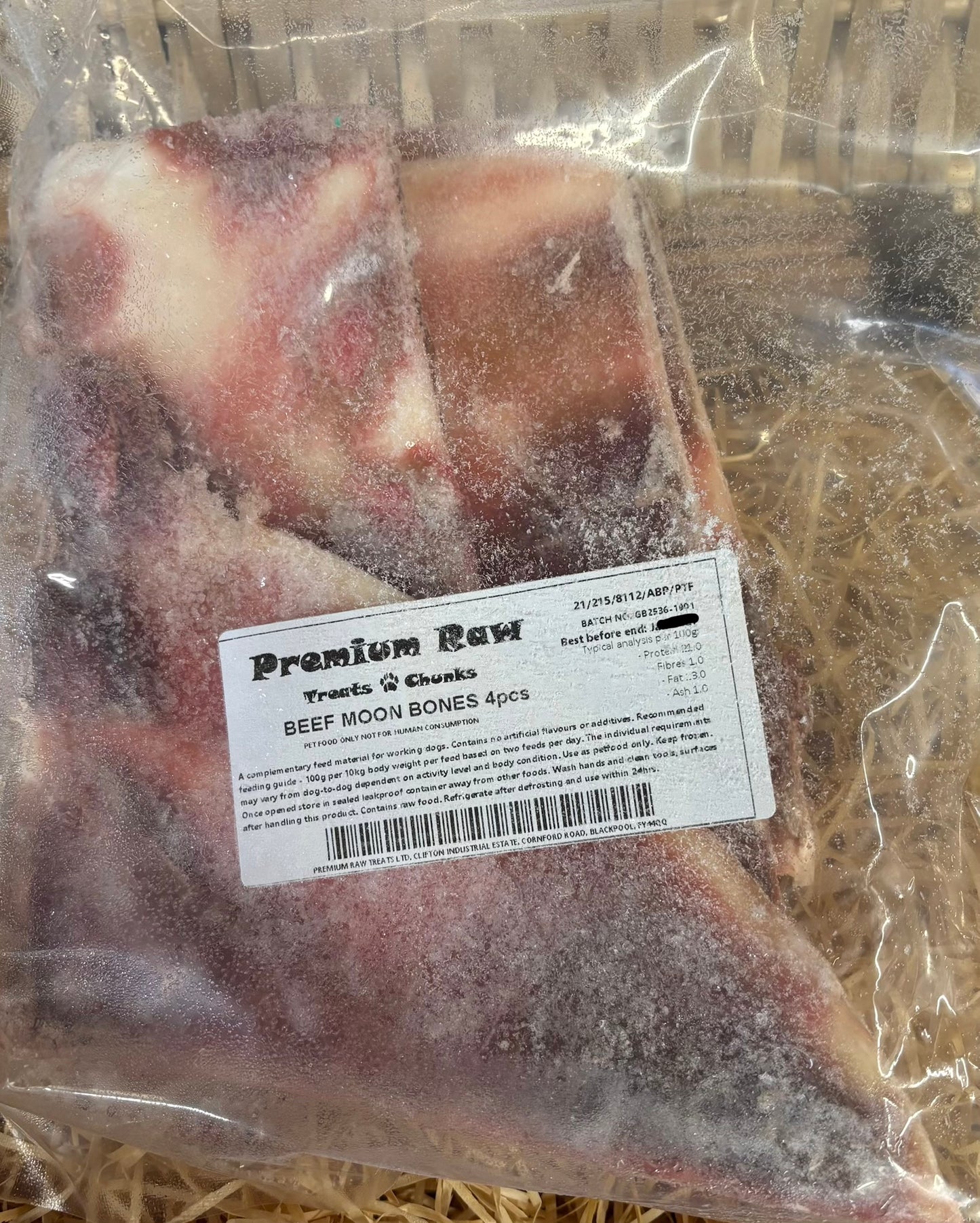 Beef Moon Bones.  2 Pieces.   Raw