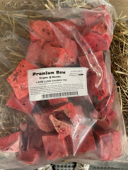 Offal - Lamb Lung Chunks.  Approx 1kg.
