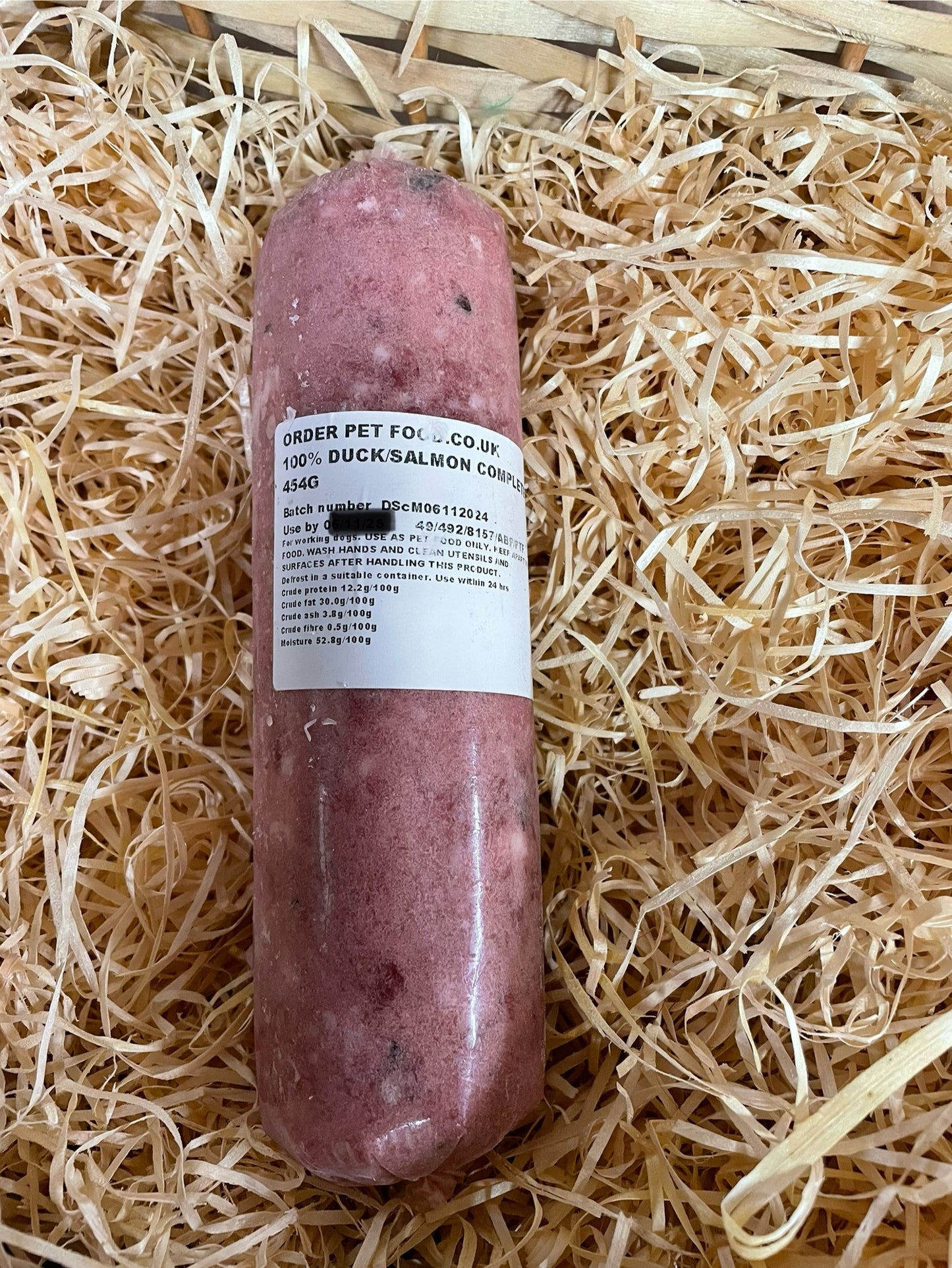 Orderpetfood.co.uk Duck & Salmon 80/10/10 Mince.