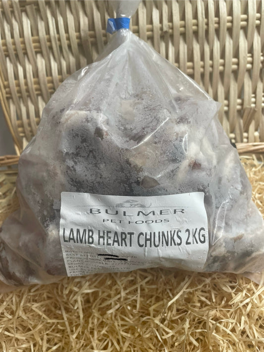 Heart Chunks - Lamb.  Raw - 2kg (approx)