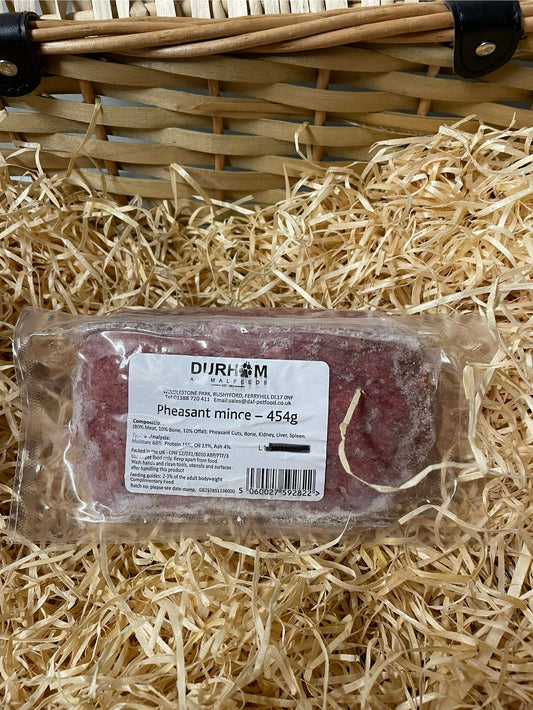 DAF Pheasant 80/10/10 Mince.  Single Protein.