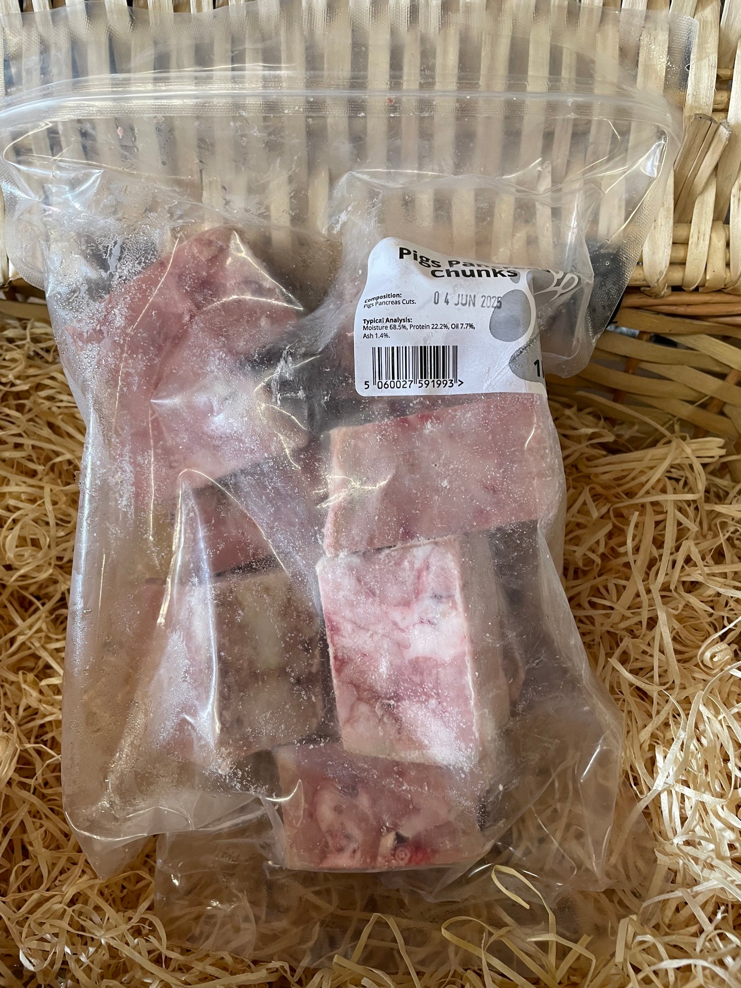 Offal - Pig Pancreas Chunks.  Approximately 1kg