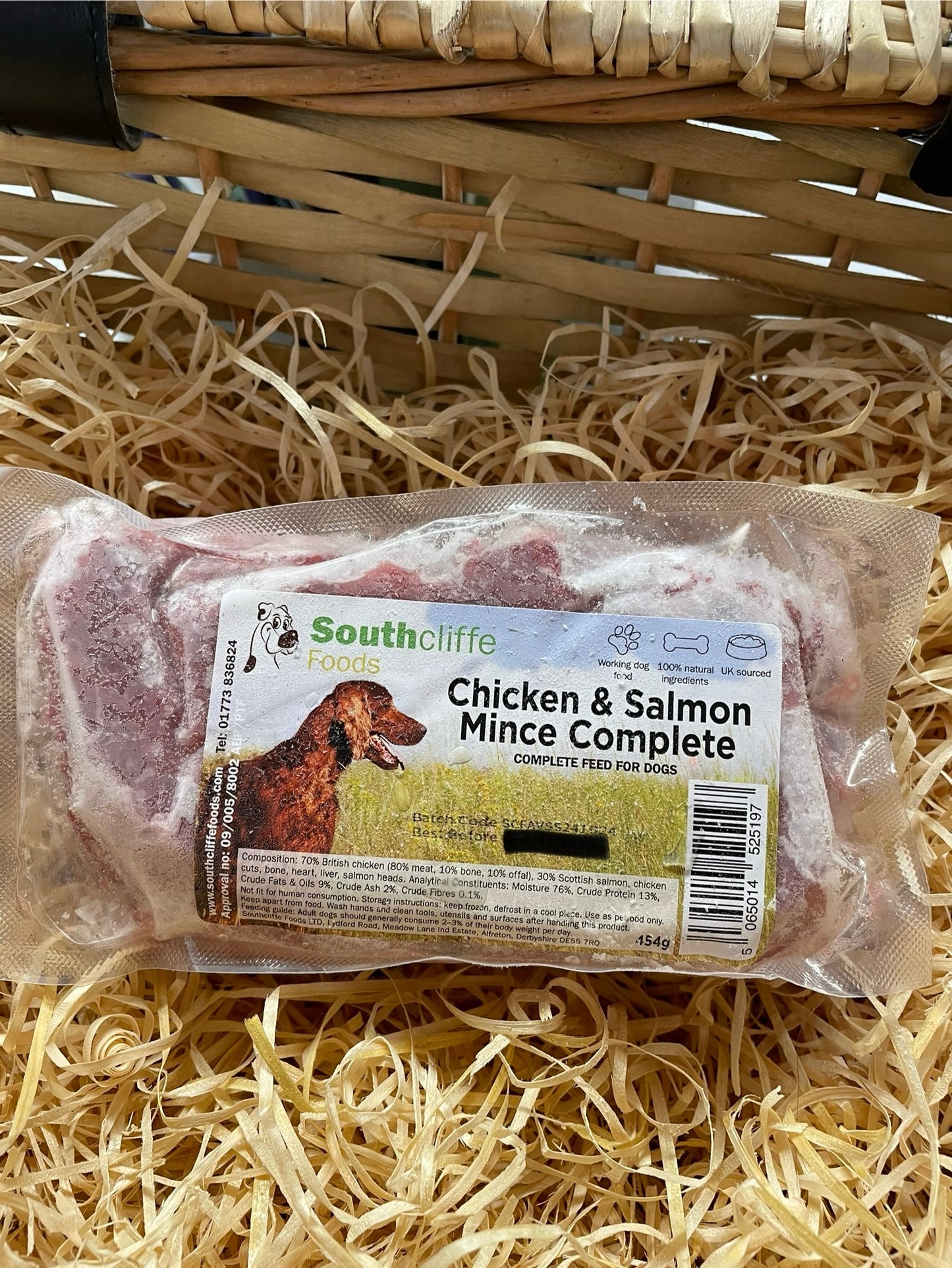 Southcliffe 80/10/10 Chicken & Salmon.  80/10/10 Balanced, Raw Dog Food