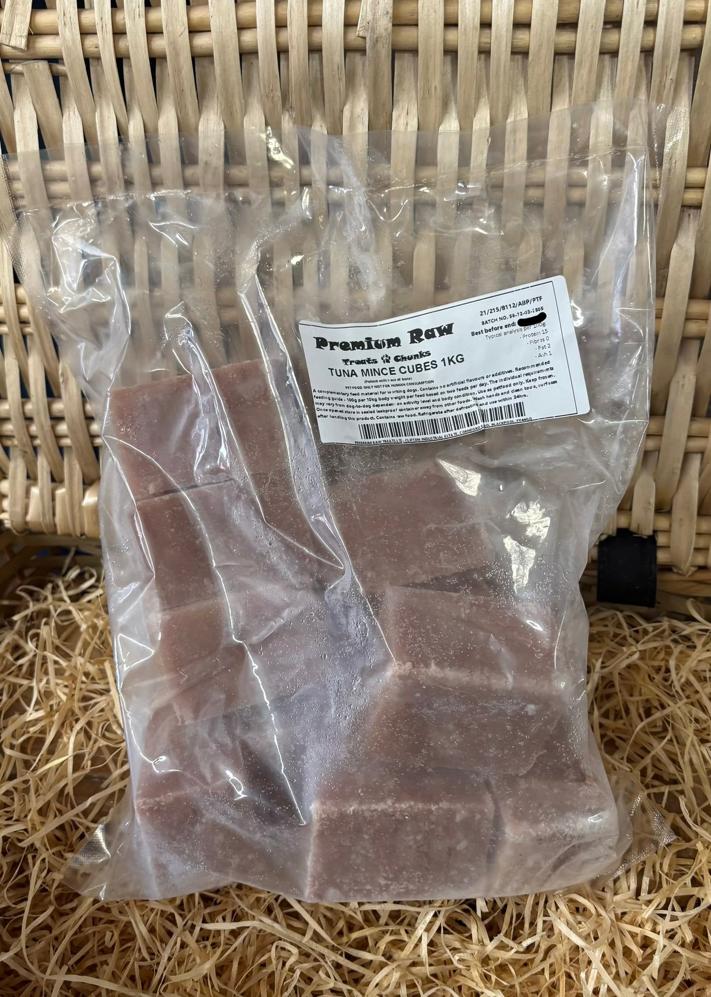 Fish - Tuna Mince Chunks.  Approx 1kg