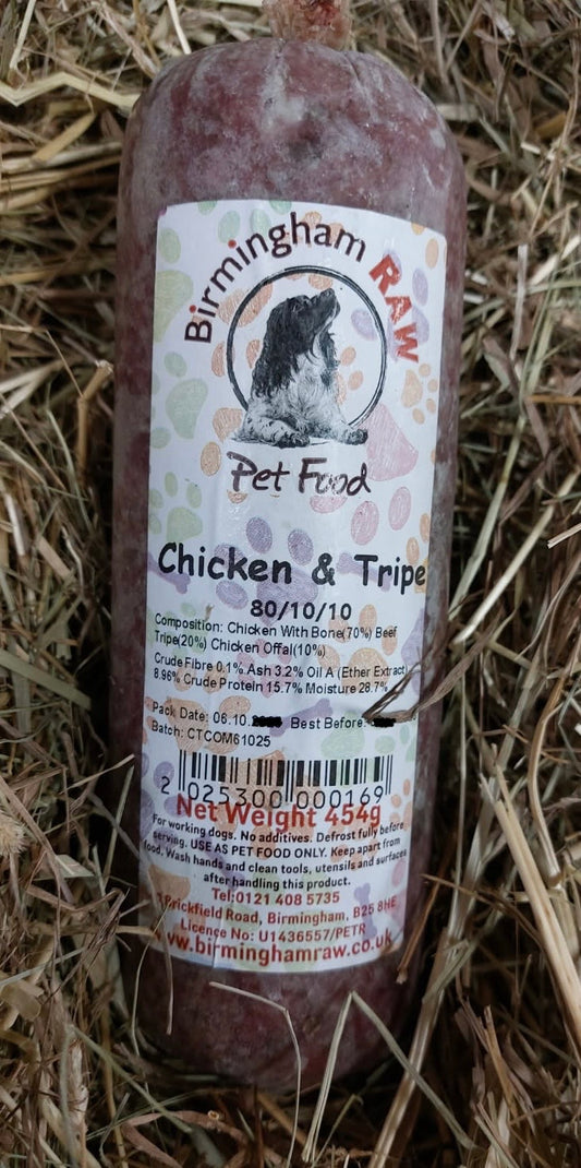 Chicken and Beef Tripe 80/10/10 Mince.  Birmingham Raw.